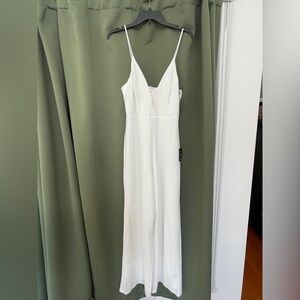 NWT Lulus White Spaghetti Strap Jumpsuit
